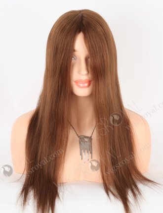 Chic Chestnut Brown Glueless Wig With Silk Top GL-04018