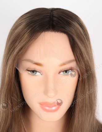 Gorgeous Brown Hair Wigs Fast Shipping 16 Inch European Hair Silk Top Glueless Wig GLL-08051