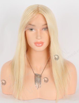 Buy Wigs Online Short Blonde 613 Undetectable Lace Wigs for Caucasian | In Stock European Virgin Hair 14" Straight 613# Color Lace Front Silk Top Glueless Wig GLL-08041
