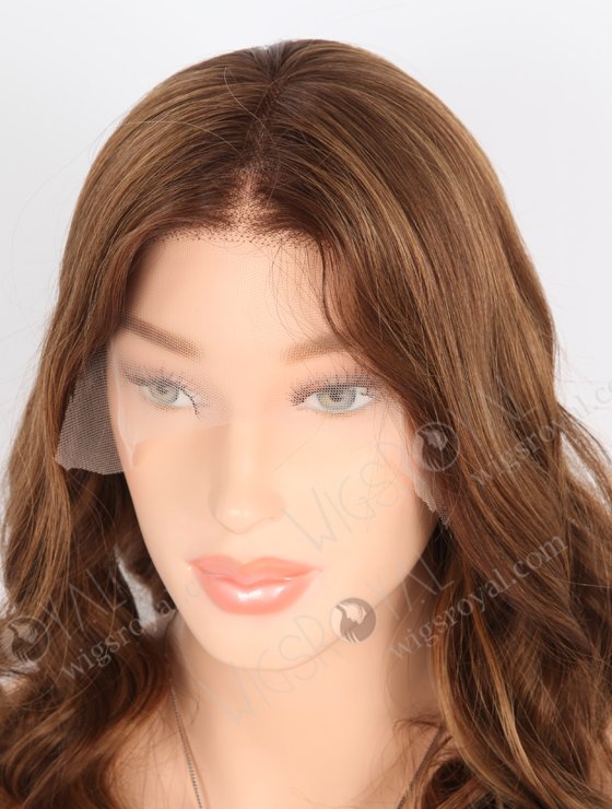 In Stock European Virgin Hair 16" Beach Wave T3/4# With T3/10# Highlights Color Lace Front Wig RLF-08027-25571