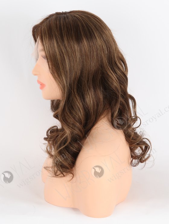 In Stock European Virgin Hair 16" Beach Wave 3# With T3/8# Highlights Color Lace Front Wig RLF-08024-25553