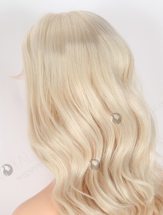Stylish Natural Looking Platinum Blonde Lace Front Wigs 16 Inch Beach Wave European Hair RLF-08018-25543
