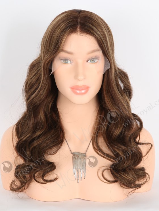 In Stock European Virgin Hair 20" Beach Wave 3# With T3/8# Highlights Color Lace Front Wig RLF-08035-25625
