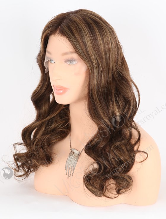 In Stock European Virgin Hair 20" Beach Wave 3# With T3/8# Highlights Color Lace Front Wig RLF-08035-25630