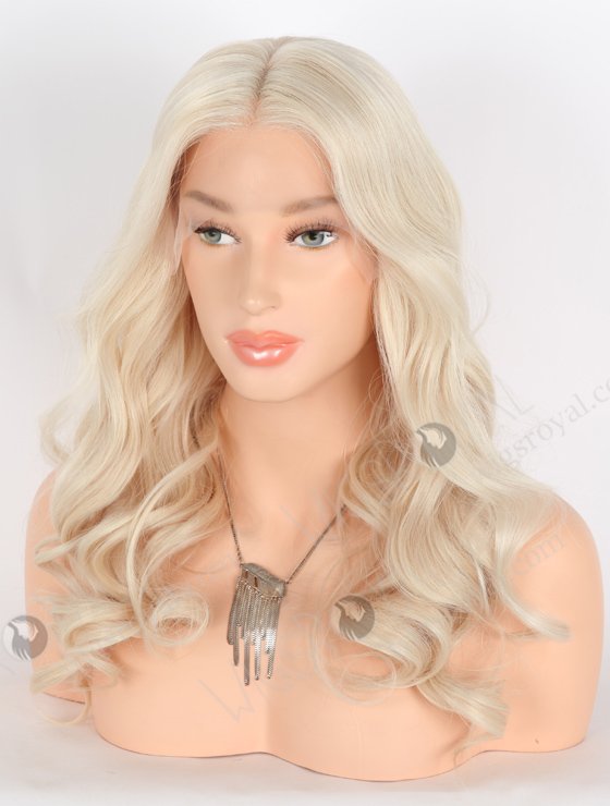 In Stock European Virgin Hair 20" Beach Wave White Color Lace Front Wig RLF-08031-25603