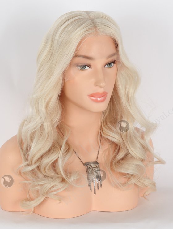 In Stock European Virgin Hair 20" Beach Wave White Color Lace Front Wig RLF-08031-25604