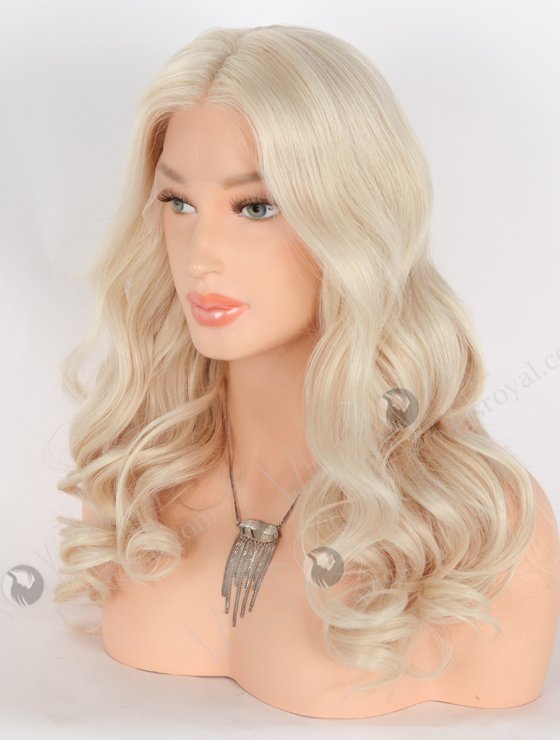 In Stock European Virgin Hair 20" Beach Wave White Color Lace Front Wig RLF-08031-25605