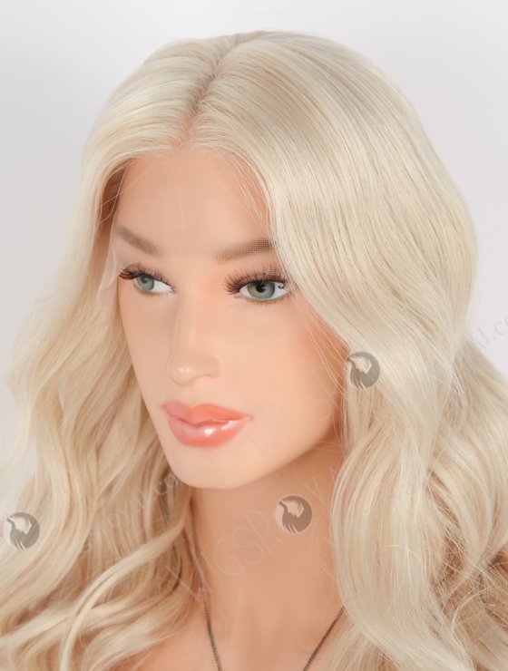 In Stock European Virgin Hair 20" Beach Wave White Color Lace Front Wig RLF-08031-25607