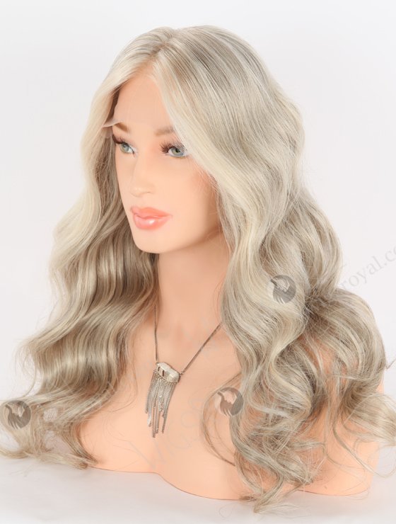 Beautiful Long Lace Front Wig With Grey Color RLF-08040-25720