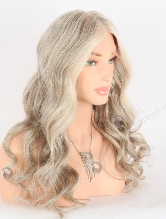 Beautiful Long Lace Front Wig With Grey Color RLF-08040-25722