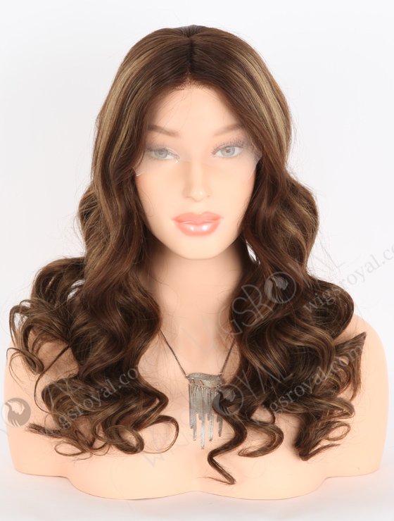 In Stock European Virgin Hair 20" Beach Wave 3# With T3/8# Highlights Color Lace Front Wig RLF-08036-25860