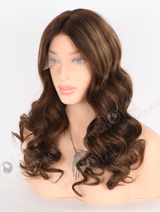 In Stock European Virgin Hair 20" Beach Wave 3# With T3/8# Highlights Color Lace Front Wig RLF-08036-25861