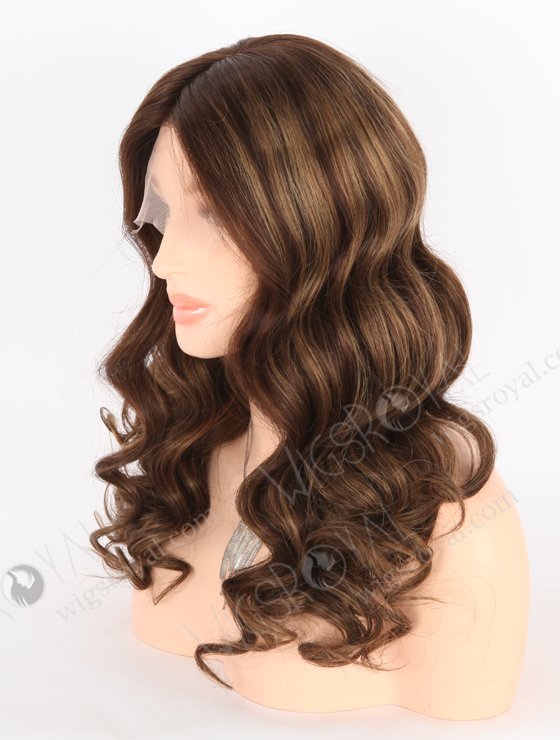 In Stock European Virgin Hair 20" Beach Wave 3# With T3/8# Highlights Color Lace Front Wig RLF-08036-25863
