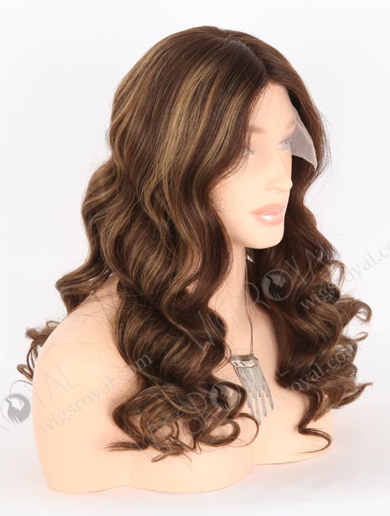 In Stock European Virgin Hair 20" Beach Wave 3# With T3/8# Highlights Color Lace Front Wig RLF-08036-25864
