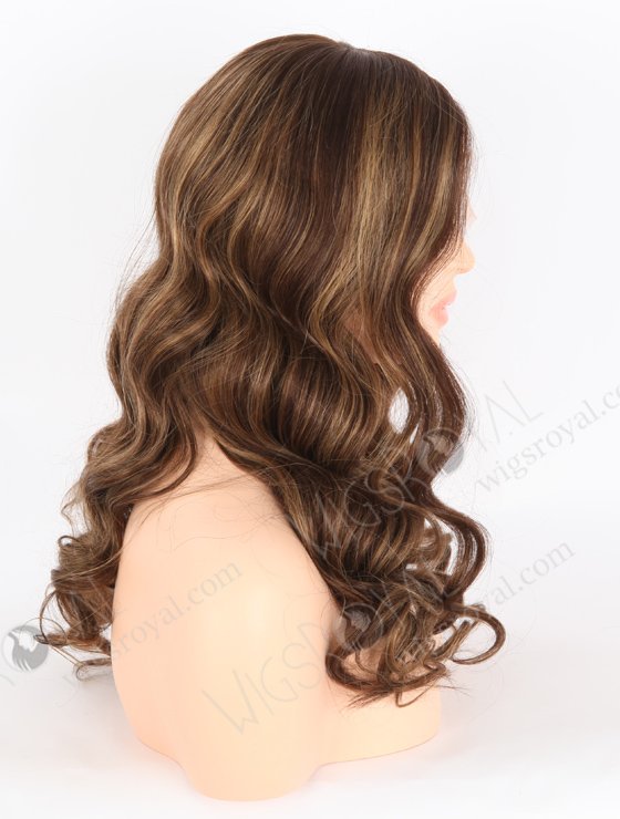 In Stock European Virgin Hair 20" Beach Wave 3# With T3/8# Highlights Color Lace Front Wig RLF-08036-25865