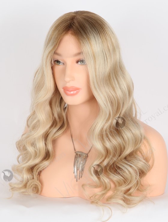 In Stock European Virgin Hair 20" Beach Wave T8A/60# With 8A# Highlights Color Lace Front Wig RLF-08034-25947