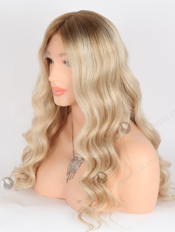 In Stock European Virgin Hair 20" Beach Wave T8A/60# With 8A# Highlights Color Lace Front Wig RLF-08034-25949