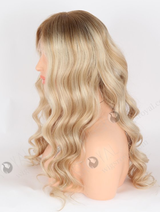 In Stock European Virgin Hair 20" Beach Wave T8A/60# With 8A# Highlights Color Lace Front Wig RLF-08034-25951