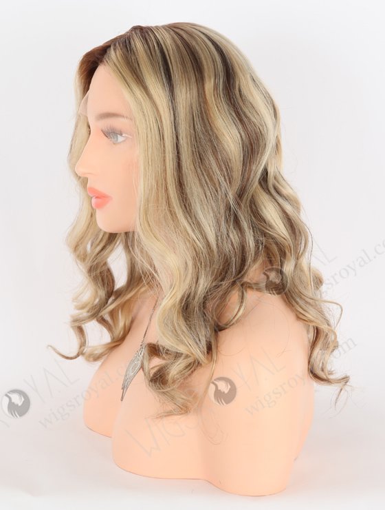 Attractive Blonde Lace Front Wig With Brown Highlights RLF-08022-26009