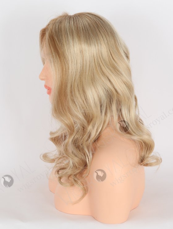 In Stock European Virgin Hair 16" Beach Wave T8A/60# With 8A# Highlights Color Lace Front Wig RLF-08021-26001
