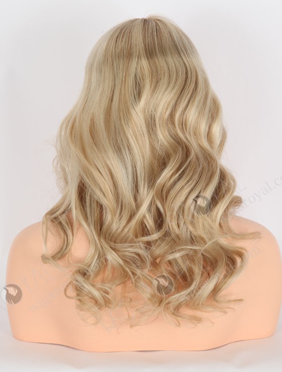 In Stock European Virgin Hair 16" Beach Wave T8A/60# With 8A# Highlights Color Lace Front Wig RLF-08021-26002