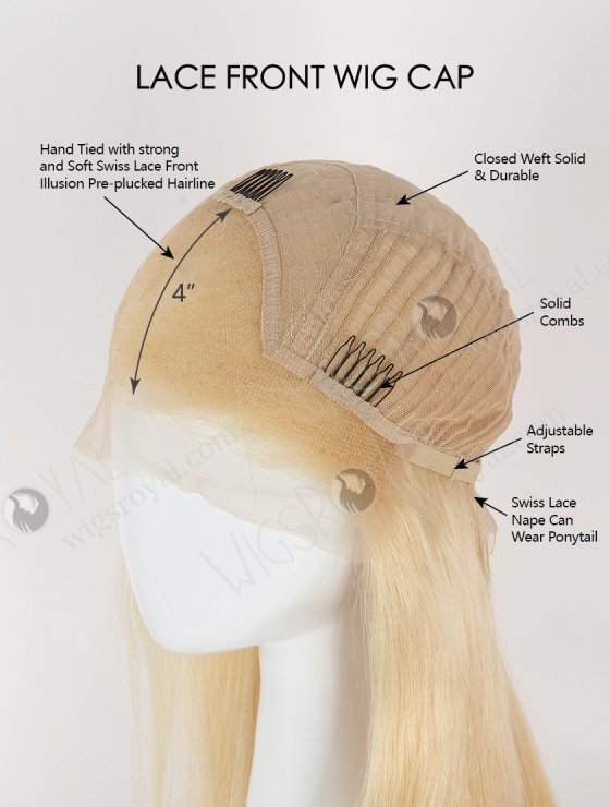 Shoulder Length Blonde Bob Wig 12 Inch Indian Remy Hair 613# SLF-01291-26218