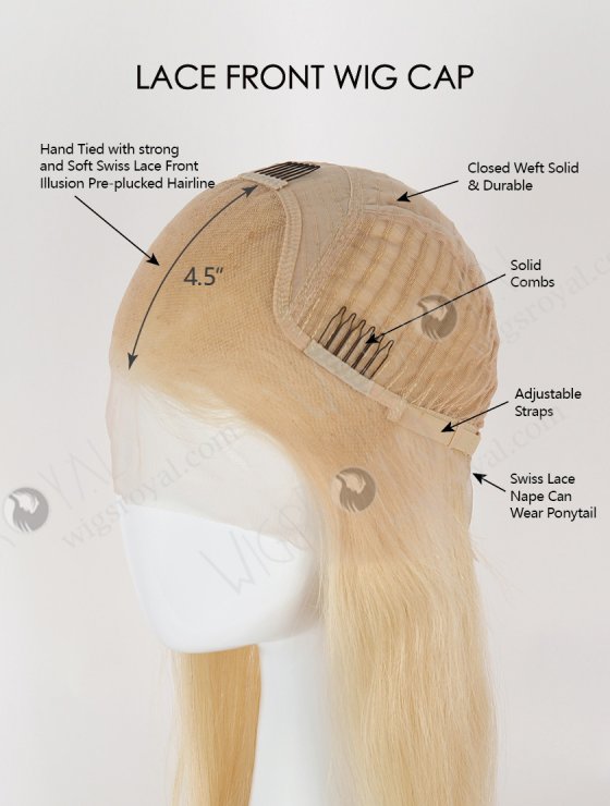In Stock Brazilian Virgin Hair 16" Straight 8a# Color Lace Front Wig MLF-04003-26221