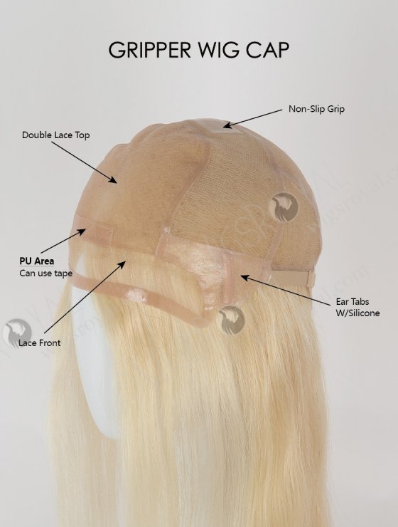 White Color Gripper Wig For Alopecia Women Without Glue GRP-08006-26216