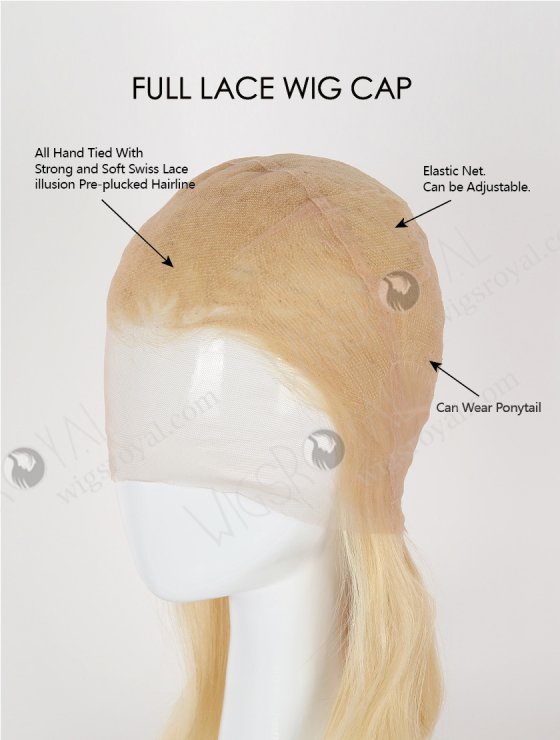 Transparent Lace Wig 18 Inch Brazilian Hair 613 Full Lace Wig FLW-04254-26187