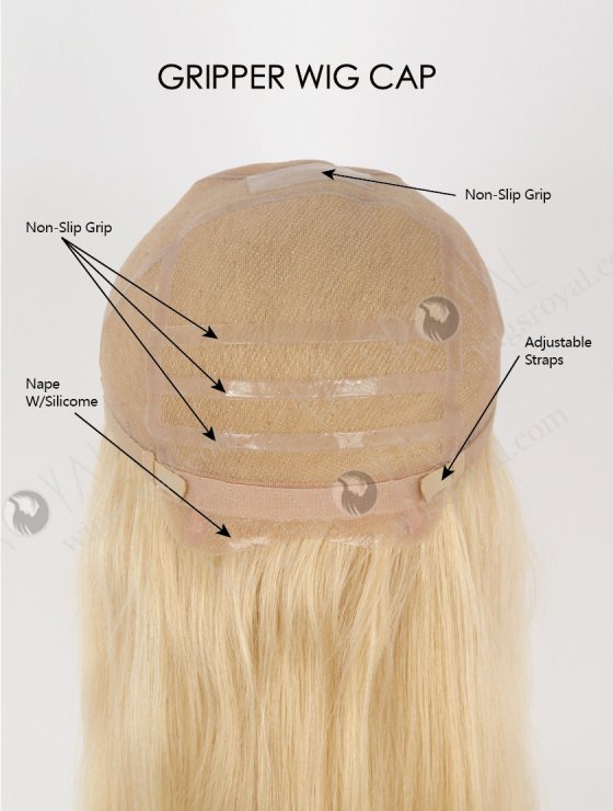 Luxury White Color Straight Gripper Wig | The Best Wig For Alopecians GRP-08007-26217