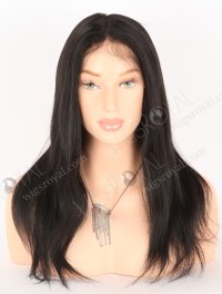In Stock Indian Remy Hair 18" Yaki 1/1b# Evenly Blended Color Full Lace Wig FLW-01404