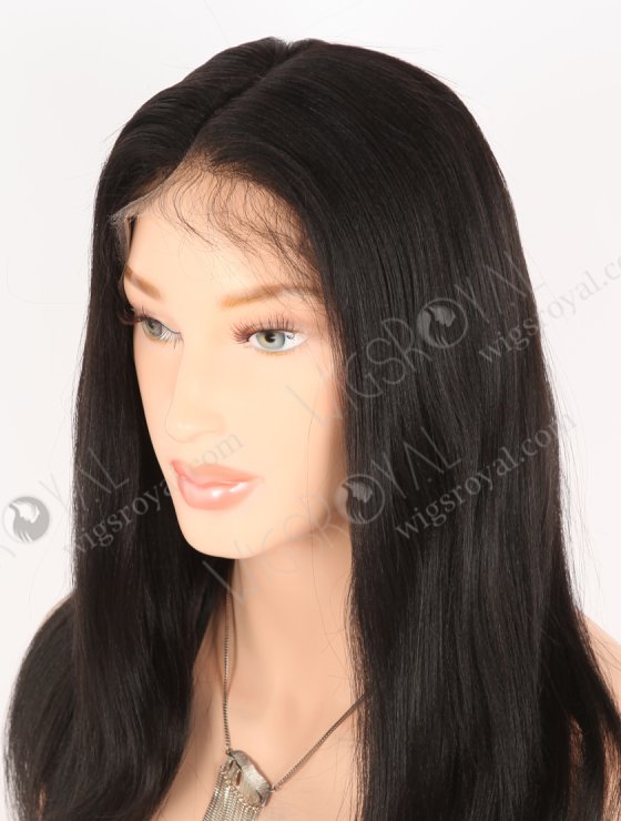 In Stock Indian Remy Hair 18" Yaki 1/1b# Evenly Blended Color Full Lace Wig FLW-01404-26348