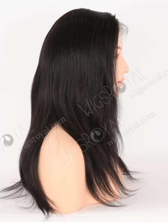 In Stock Indian Remy Hair 18" Yaki 1/1b# Evenly Blended Color Full Lace Wig FLW-01404-26350