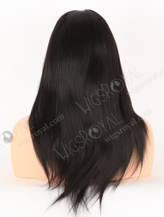 In Stock Indian Remy Hair 18" Yaki 1/1b# Evenly Blended Color Full Lace Wig FLW-01404-26352