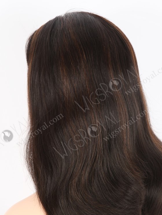16" Indian Remy Hair Straight Wig 1b/4# Dark Highlighted Color Human Hair Wigs FLW-01292-26538