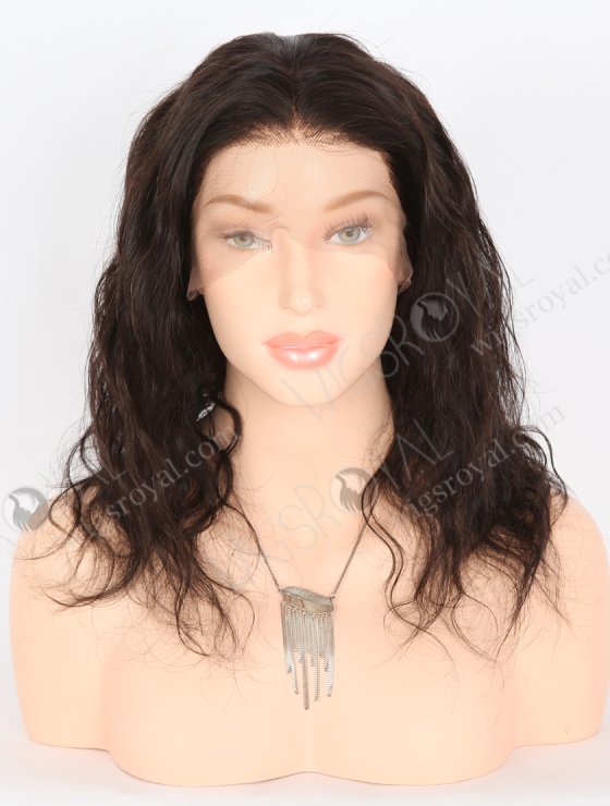 In Stock Brazilian Virgin Hair 14" Natural Wave Natural Color Full Lace Wig FLW-04009