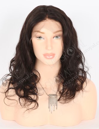 Stock Indian Remy Hair Full Lace Human Hair Wigs 16" Body Wave Natural Color FLW-01174
