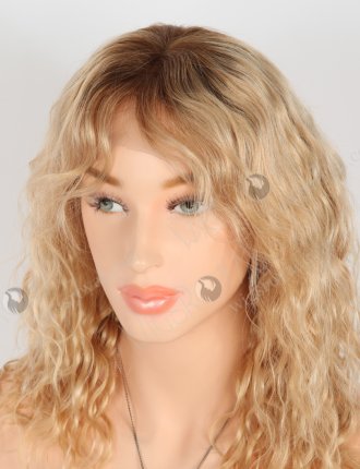 Unique Design Blonde Ombre Color Beauty Curly Lace Front Wig With High Density WR-CLF-059