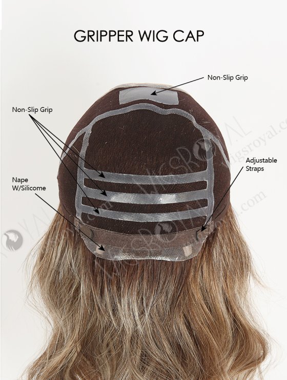 In Stock European Virgin Hair 16" Straight T9/60#/9# Highlights Color Silk Top Gripper Wig GRP-08125-26798