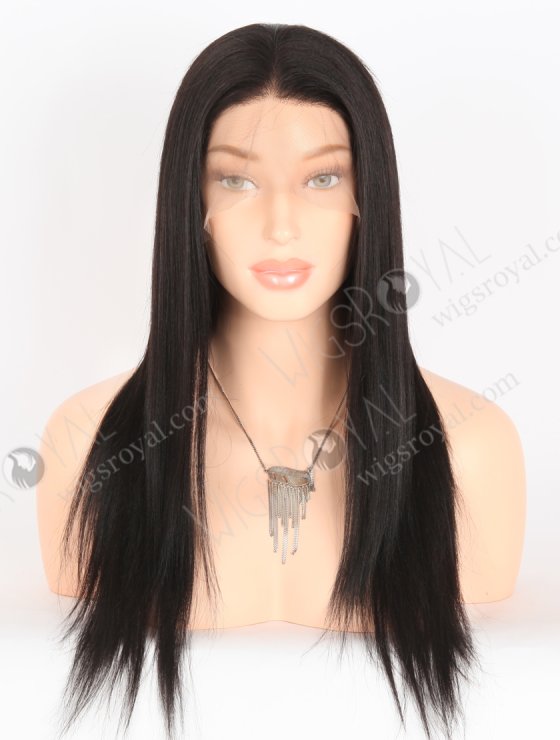 In Stock Indian Remy Hair 16" Light Yaki 1B# Color Full Lace Wig FLW-01234