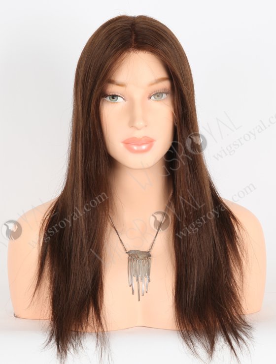 Most Natural Looking Glueless HD Lace Front Wigs | High Quality 16 Inch Straight Brown Human Hair Wigs RLF-08044-27399