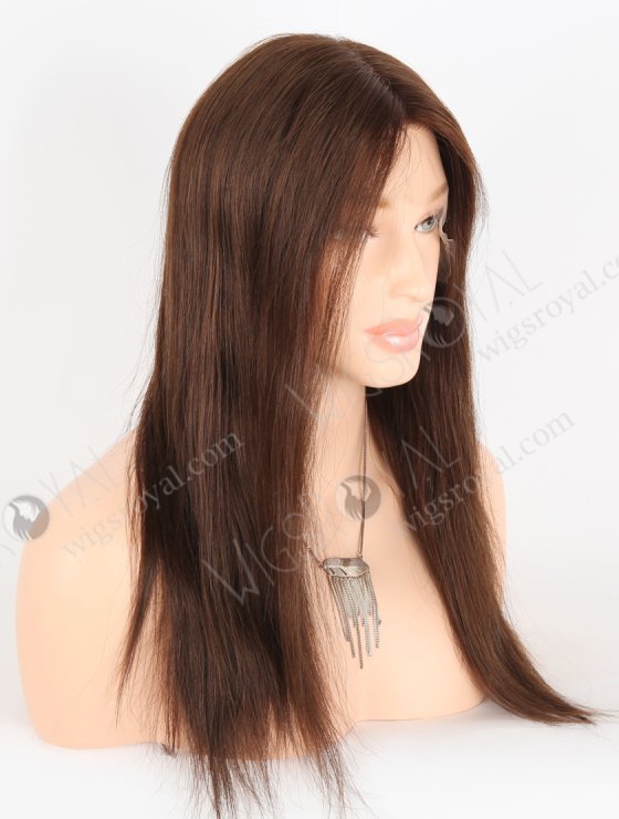 Most Natural Looking Glueless HD Lace Front Wigs | High Quality 16 Inch Straight Brown Human Hair Wigs RLF-08044-27401