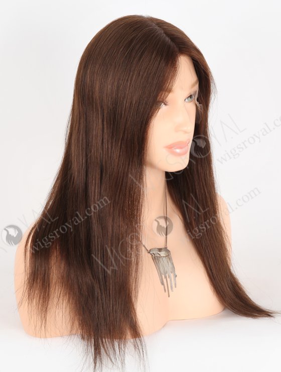 Most Natural Looking Glueless HD Lace Front Wigs | High Quality 16 Inch Straight Brown Human Hair Wigs RLF-08044-27403