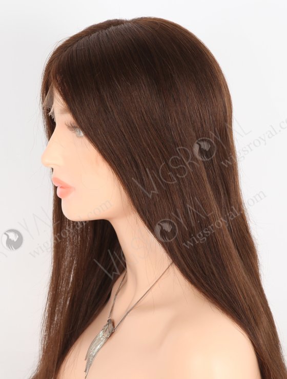Most Natural Looking Glueless HD Lace Front Wigs | High Quality 16 Inch Straight Brown Human Hair Wigs RLF-08044-27406