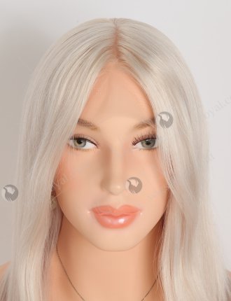 Stunning Platinum Gray Shoulder Length Wigs for Ladies High Quality Soft Human Hair GLL-08075