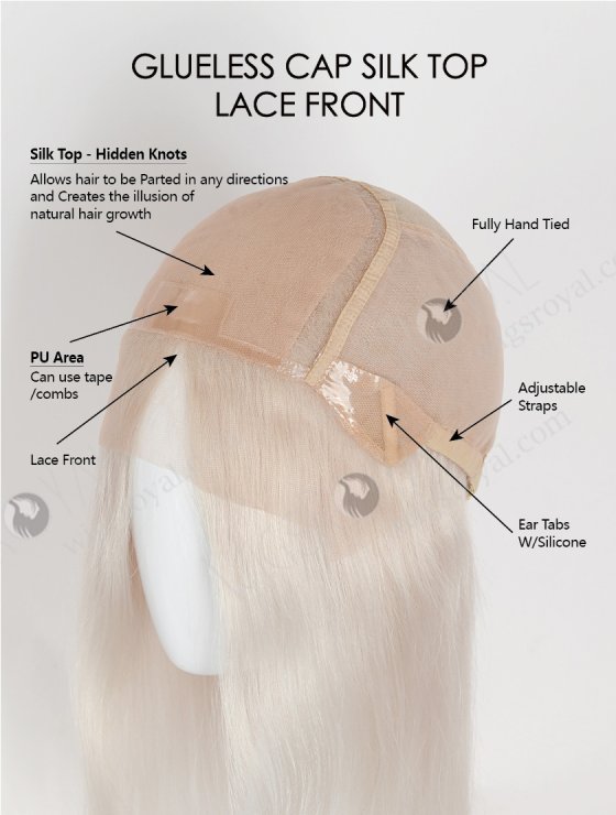 Fashion White Color Straight Hair Wigs For Women With Thinning Hair GLL-08012-28114