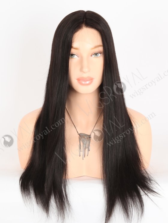 Natural Looking Tiny Knots Transparent HD Lace Front Wigs | High Quality Human Hair 20 Inch Long Black Wig RLF-08052-28192