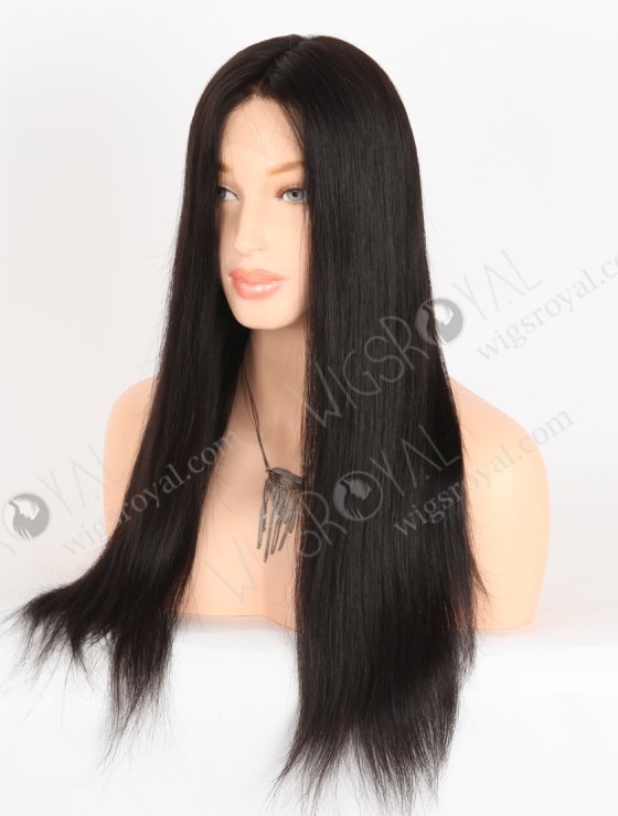 Natural Looking Tiny Knots Transparent HD Lace Front Wigs | High Quality Human Hair 20 Inch Long Black Wig RLF-08052-28194