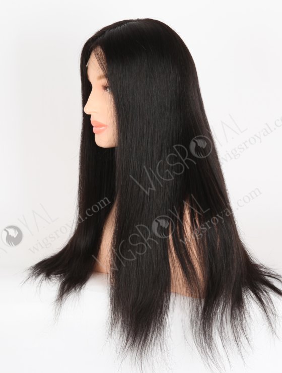 Natural Looking Tiny Knots Transparent HD Lace Front Wigs | High Quality Human Hair 20 Inch Long Black Wig RLF-08052-28195