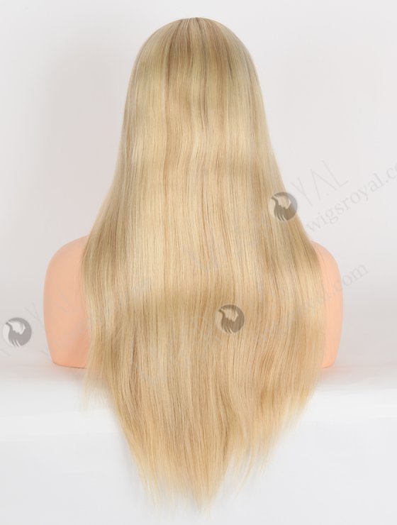 Undetectable 20 Inch European Hair Small Cap Size Brown Roots Long Blonde Lace Front Wig for Caucasian Women RLF-08069-28257